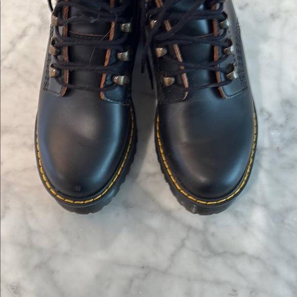 Dr. Martens Black Combat Moto Boots with Chunky Sole - Picture 2 of 10
